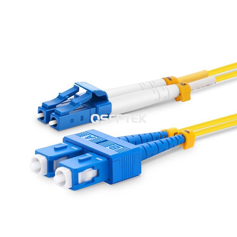 LC UPC - SC UPC デュプレックス OS2 2.0mm PVC 光ファイバー