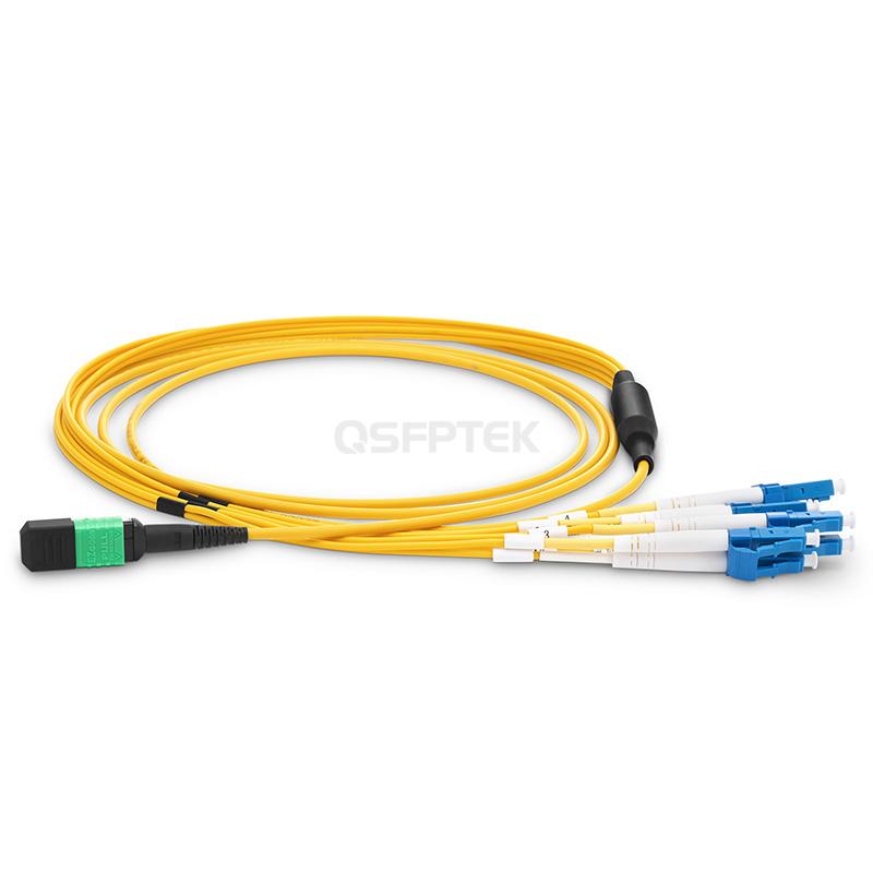 1m (3ft) MTP Female To 4 LC UPC Duplex 8 Fibers Type B Plenum (LSZH ...