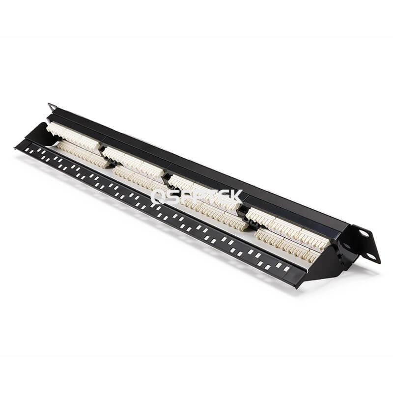 1U Rack Mount 24 Port Cat6 Patch Panel UTP - QSFPTEK