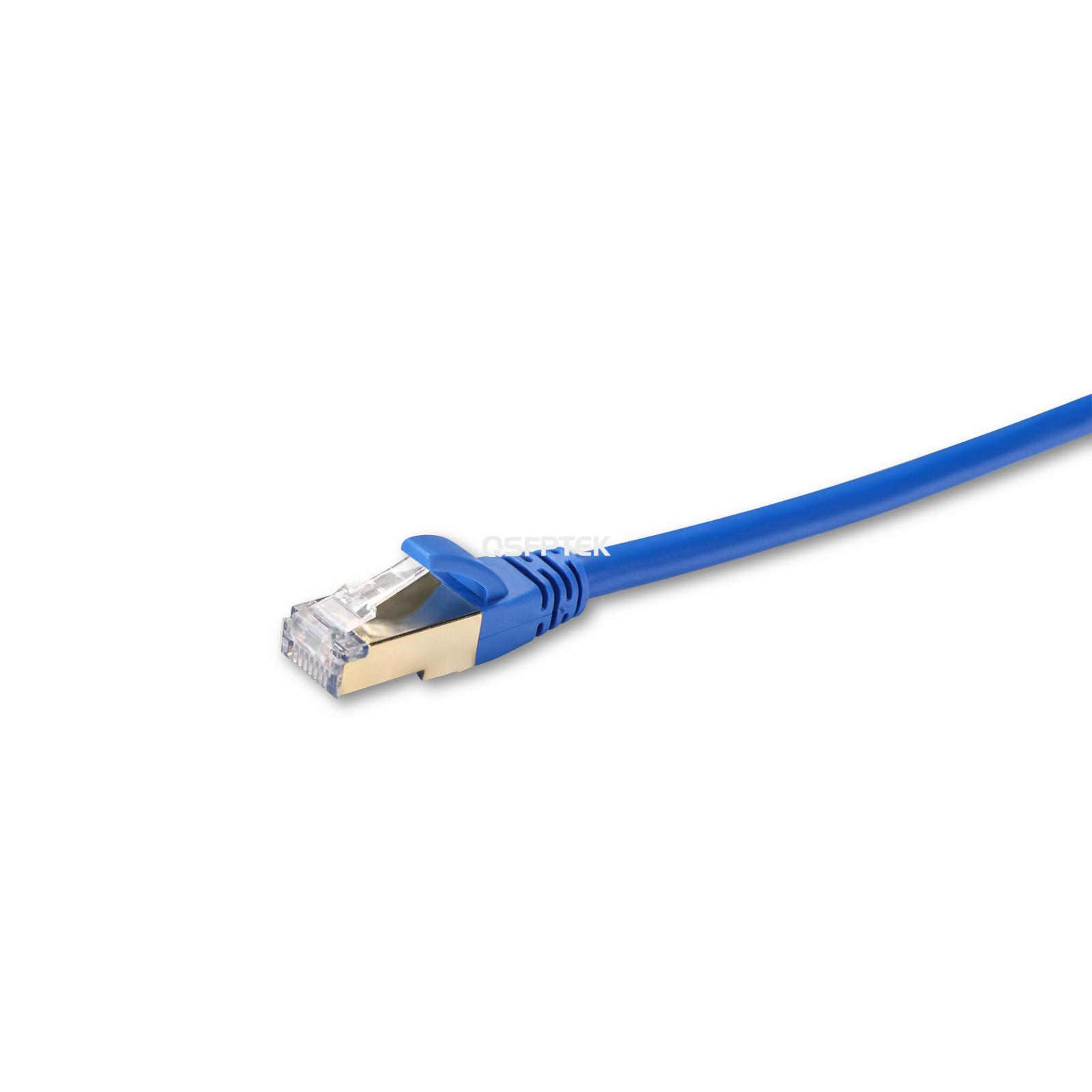 1ft (0.3m) Blue Cat7 Snagless Shielded (SFTP) Ethernet