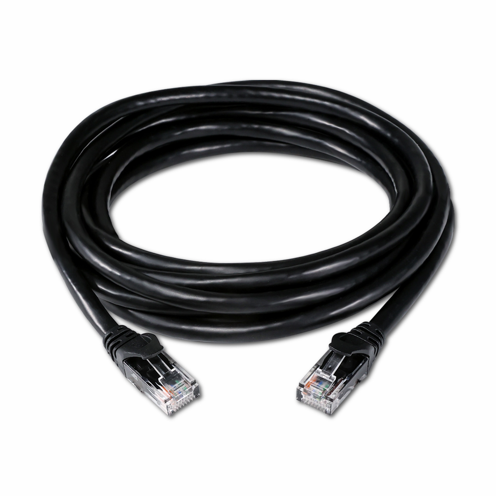 thumbnail image 2 of LOGICO 25-Pack Cat5e Ethernet Patch Cables - 10FT Black RJ45 Network Cables, UTP, T-568B Standard - Bulk Office/Home 2 of 5