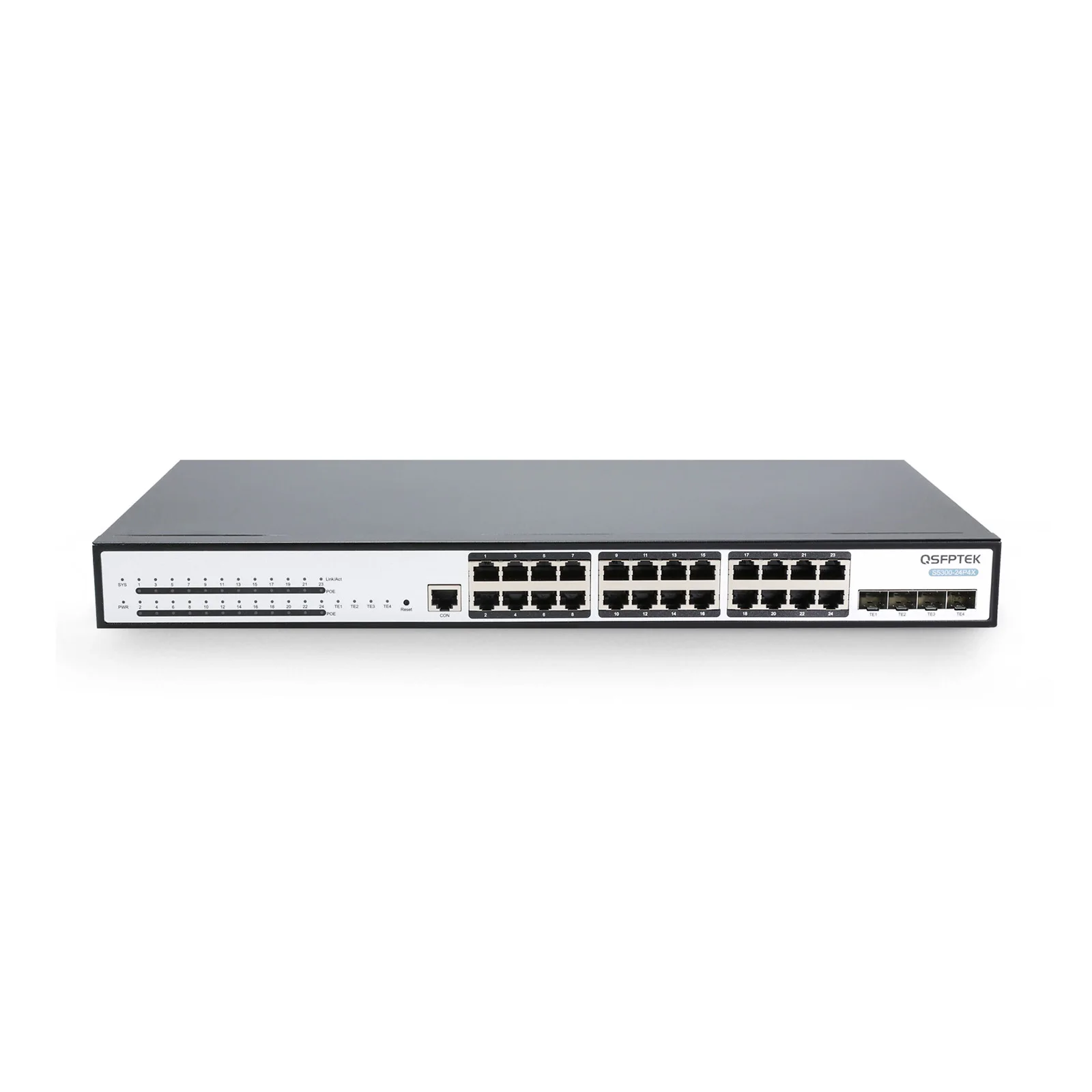 Gigabit Managed Ethernet PoE Switch, 24 Ports PoE+, 4 Ports Combo Uplink