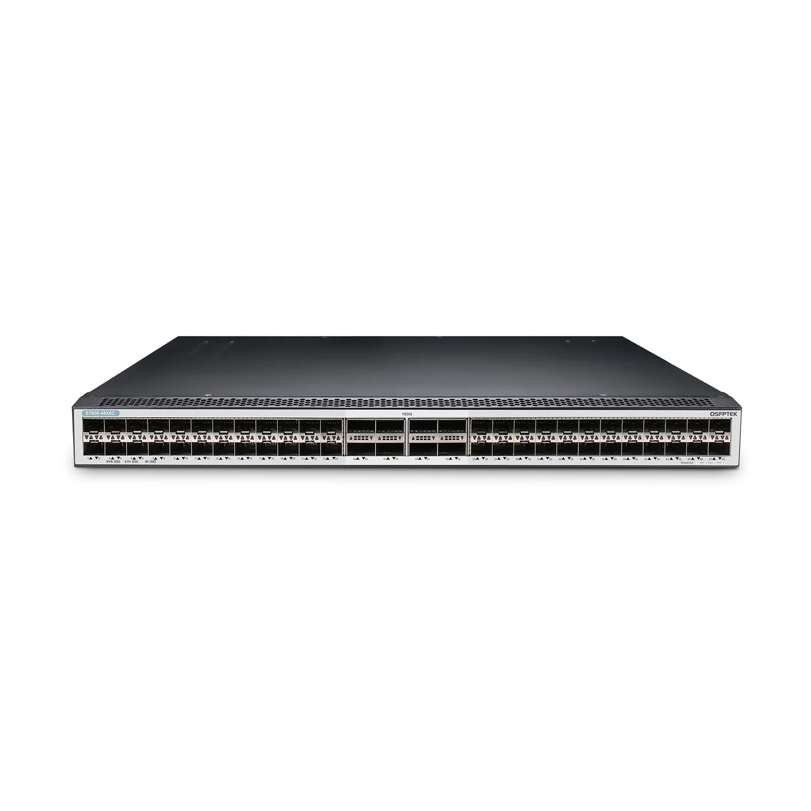 S7600-48X8C, 48-Port 10Gb Ethernet L3+ Managed Switch, with 100G QSFP28  Uplinks, Support MLAG, VXLAN - QSFPTEK