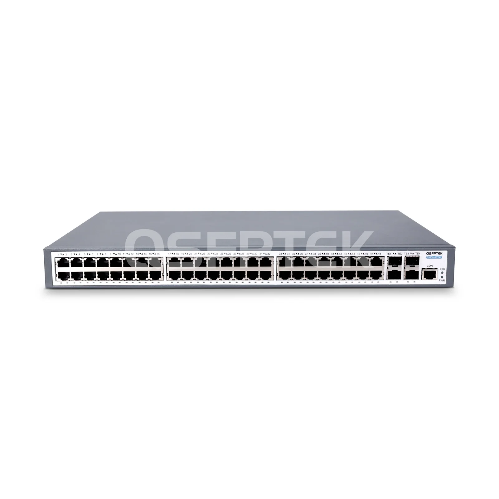 24-Port Gigabit Ethernet L3 Stackable Fiber Switch with 8x 1G RJ45 Ports  and 10G Uplinks, S5300-24S8T6X - QSFPTEK