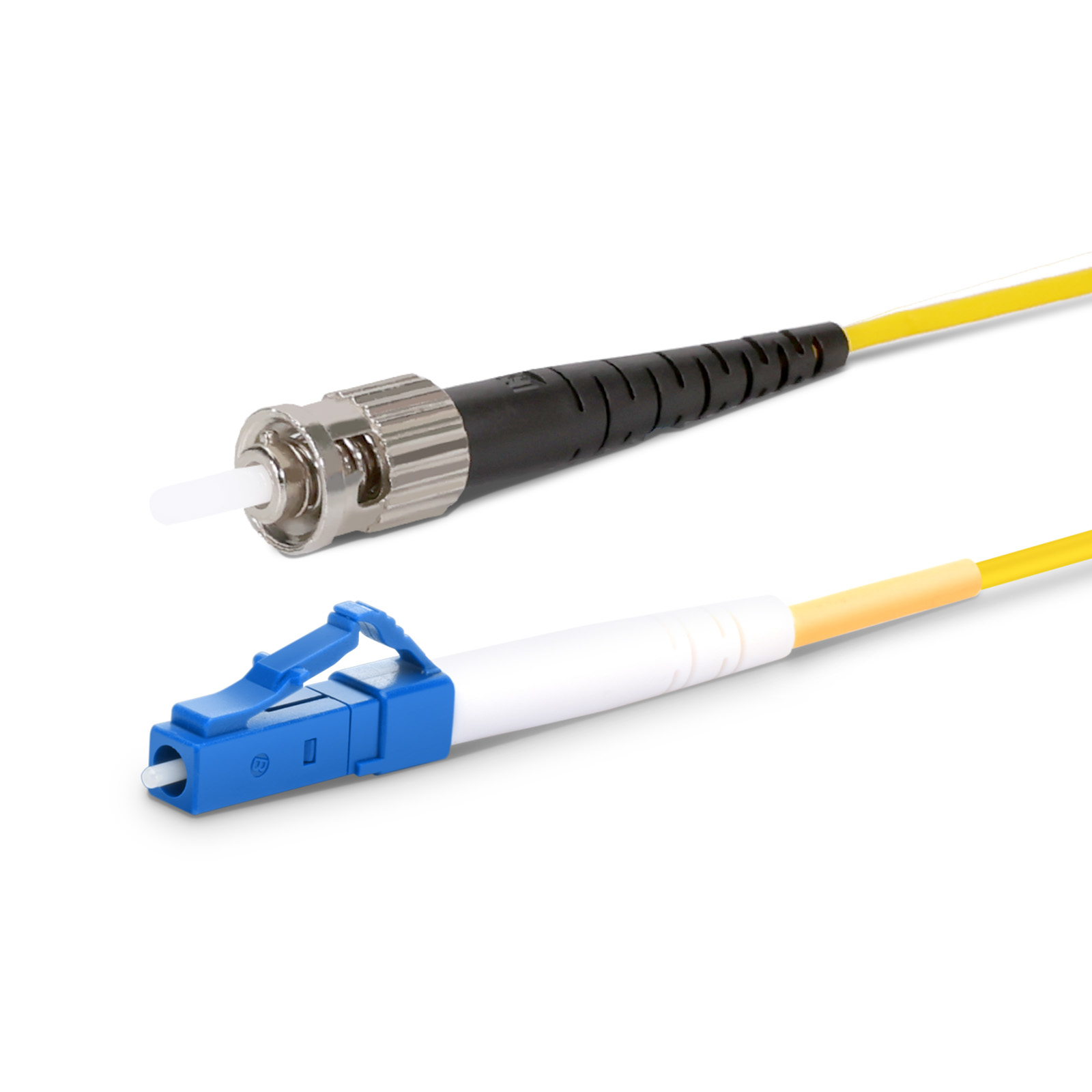 LC UPC to ST UPC Simplex OS2 2.0mm PVC Fiber Optic Patch Cable 1m-QSFPTEK