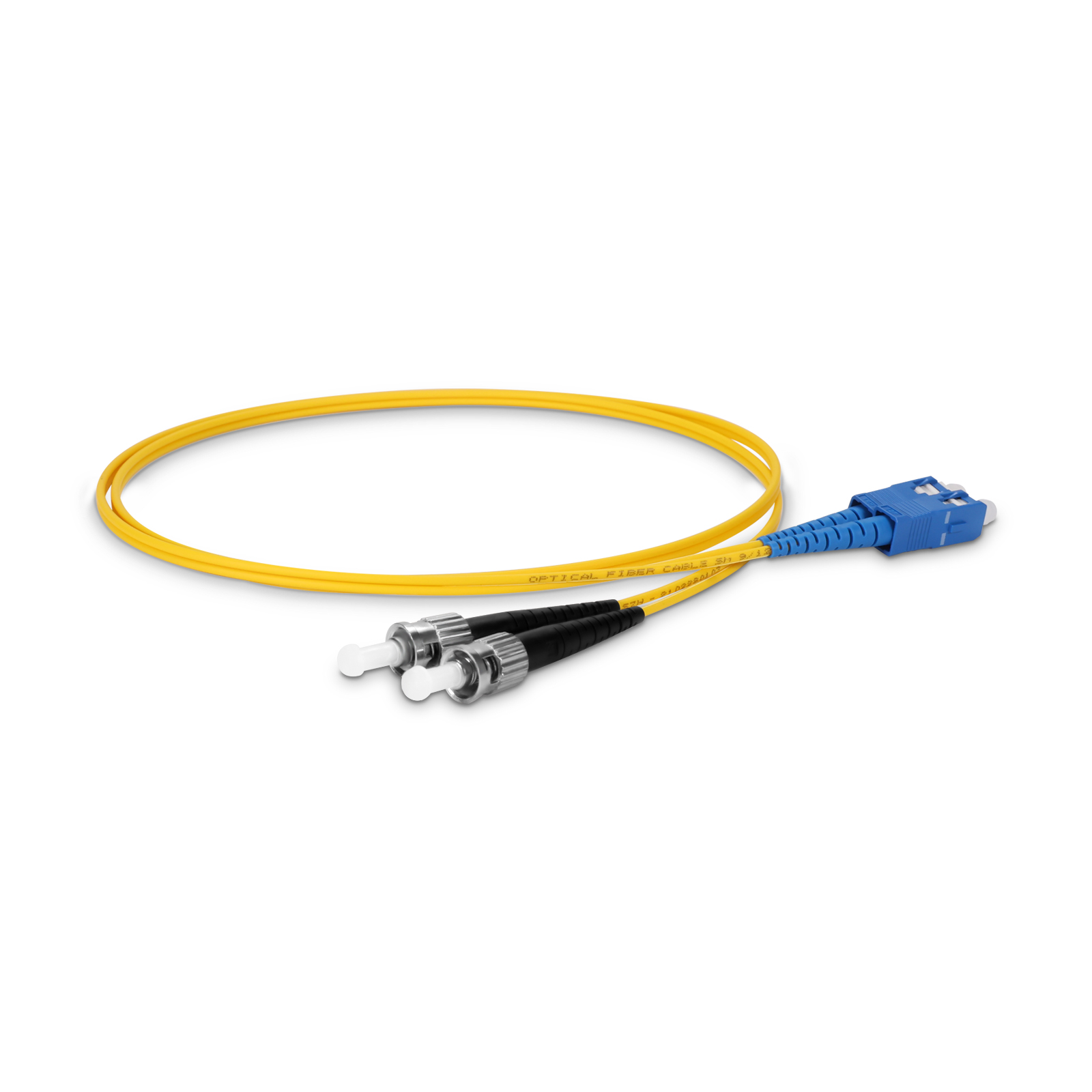 SC UPC to ST UPC Duplex OS2 2.0mm PVC Fiber Optic Patch Cable 2m