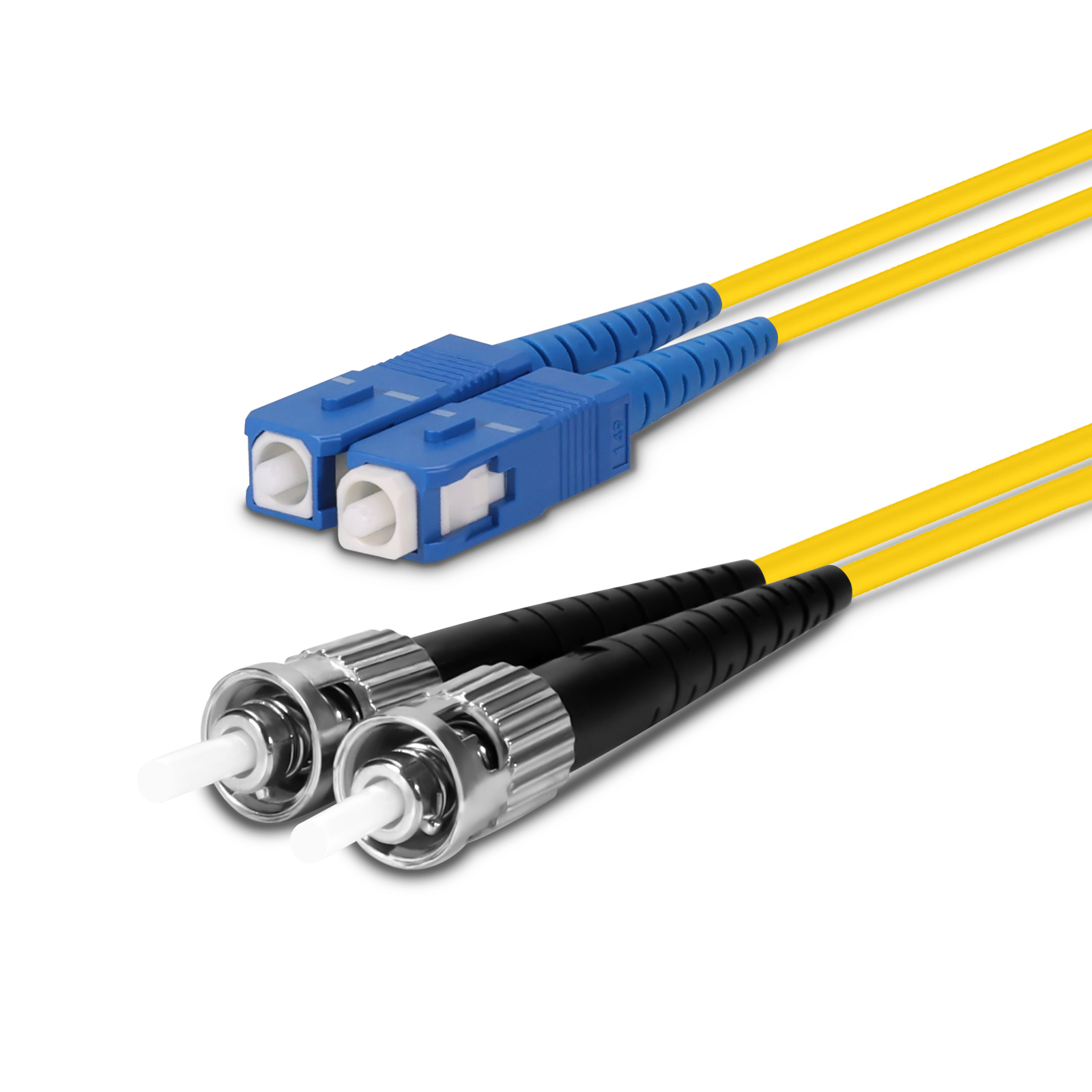 SC UPC - ST UPC デュプレックス OS2 2.0mm LSZH 光ファイバーパッチ
