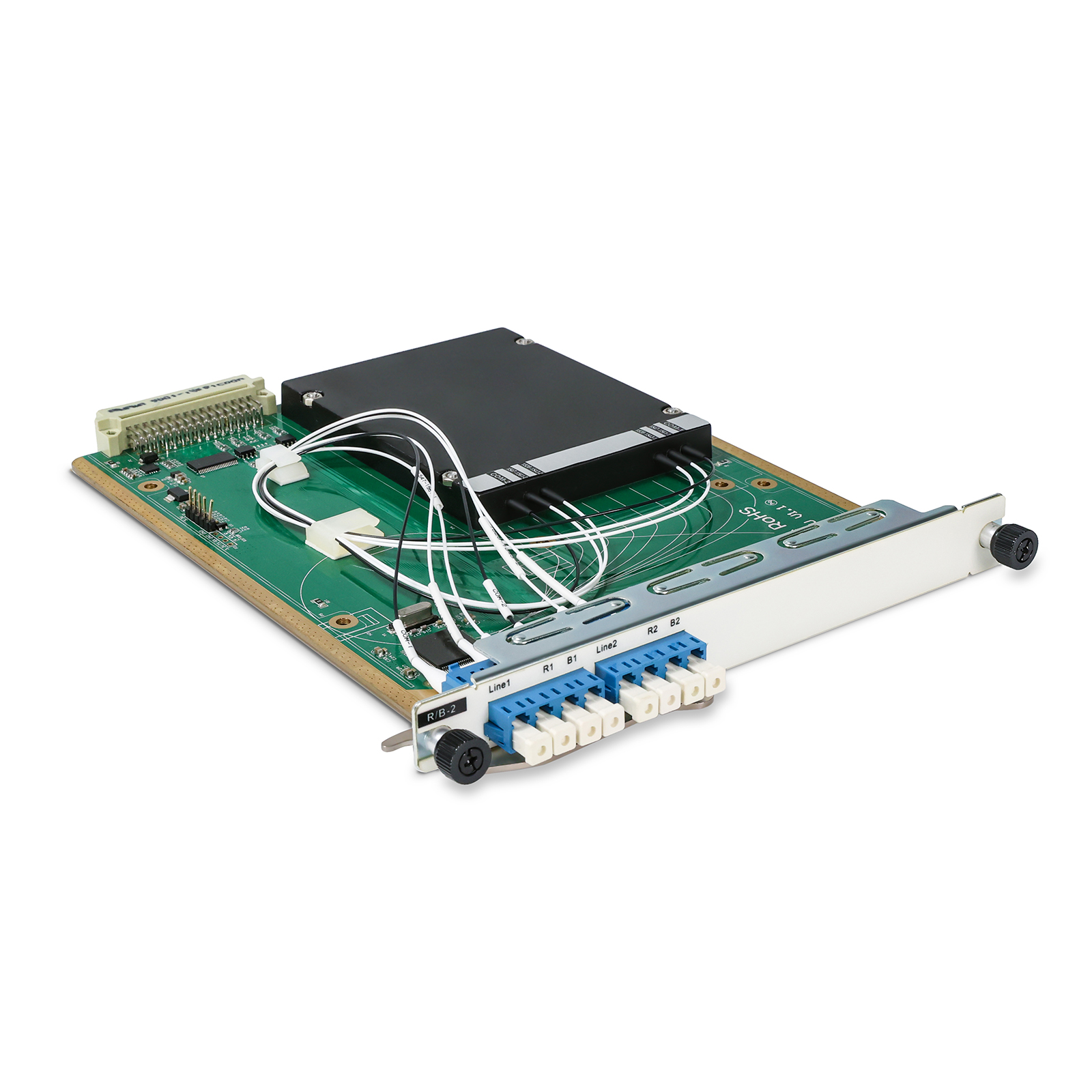 1 x 2 シングルファイバー DWDM 赤/青フィルター - QSFPTEK