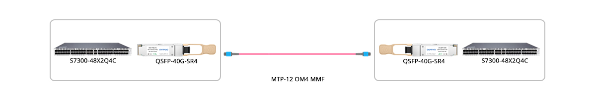 40GBASE-SR4 40G to 40G Direct Connectivity