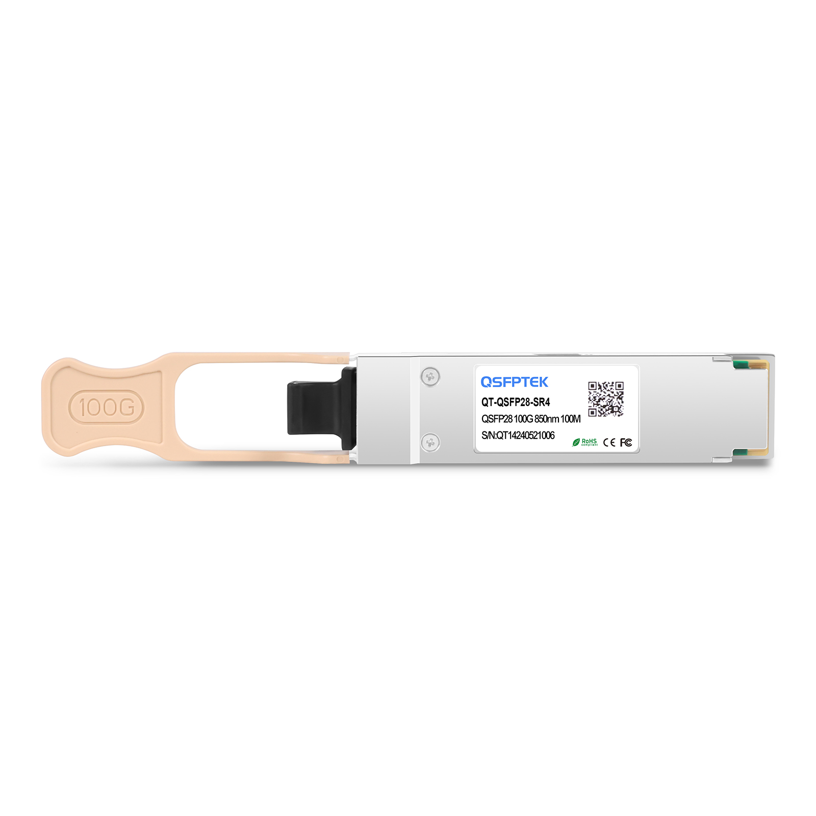 新品★100Gb QSFP28 SR4 100m MPO トランシーバー 汎用互換 QSFP28-SR4-100G｜100GBASE-SR4 QSFP28モジュール(850nm 100m