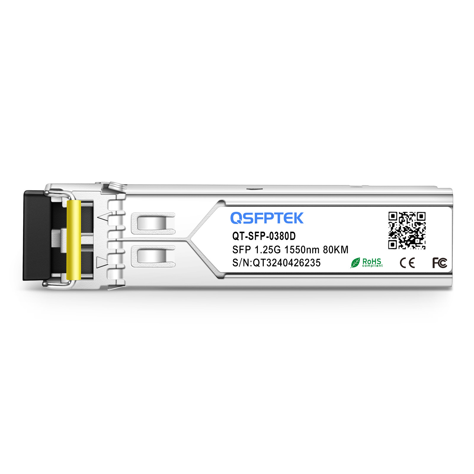 Dell 430-4586 互換 1000BASE-ZX SFP 80km トランシーバー - QSFPTEK