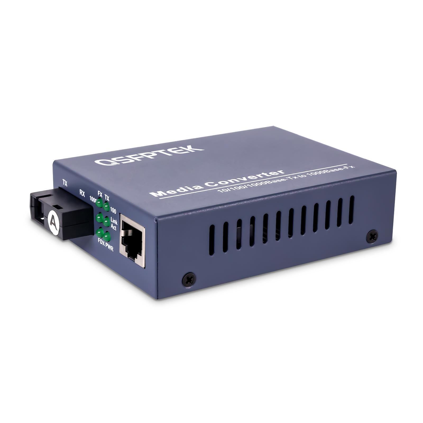 QT-BIDI-0410A, 10/100/1000Base-T RJ45 to 1000Base-X Simplex SC 1310nm 10km Gigabit Ethernet Media Converter, DC 5~12V QT-BIDI-0410A, 10/100/1000Base-T RJ45 to 1000Base-X Simplex SC 1310nm 10km Gigabit Ethernet Media Converter, DC 5~12V