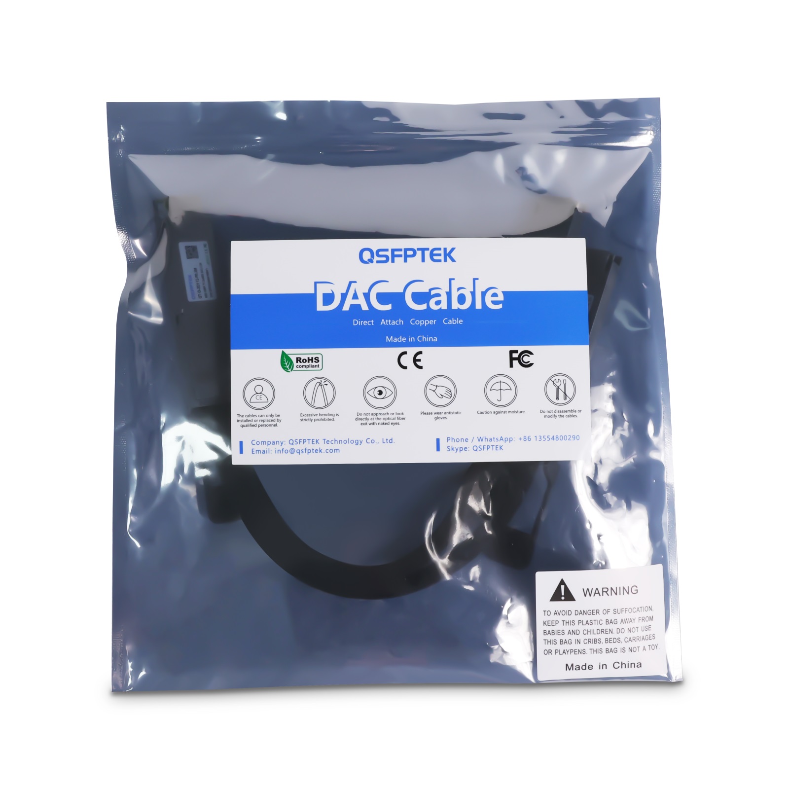 Cavo di breakout DAC Twinax passivo compatibile con Nvidia da 1G