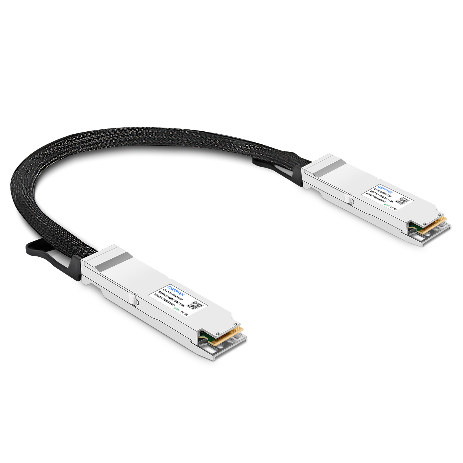 1.5m Nvidia/Mellanox互換 800G OSFP フィン付きトップパッシブTwinax