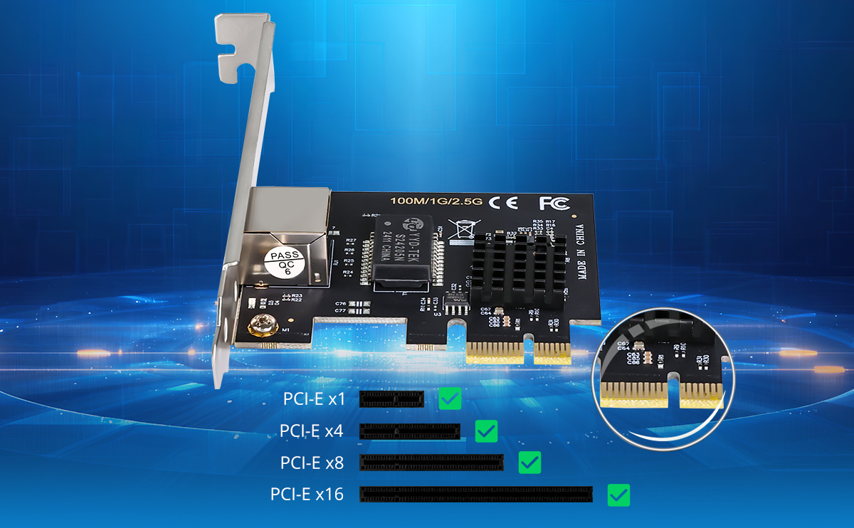 Realtek RTL8125B 2.5G Single-Port RJ45 Ethernet Network Interface Card ...