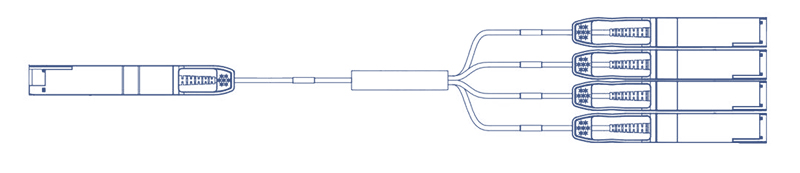 400G QSFP-DD to 4x 100G QSFP28 Breakout AOC