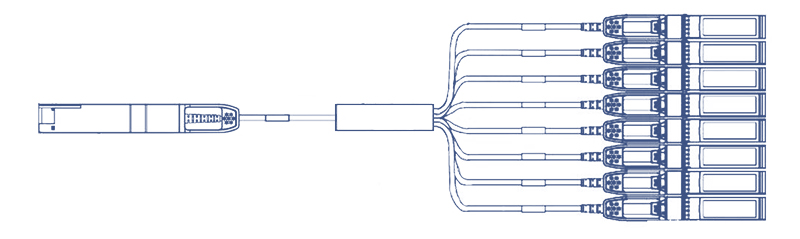 400G QSFP-DD to 8x 50G SFP56 Breakout AOC