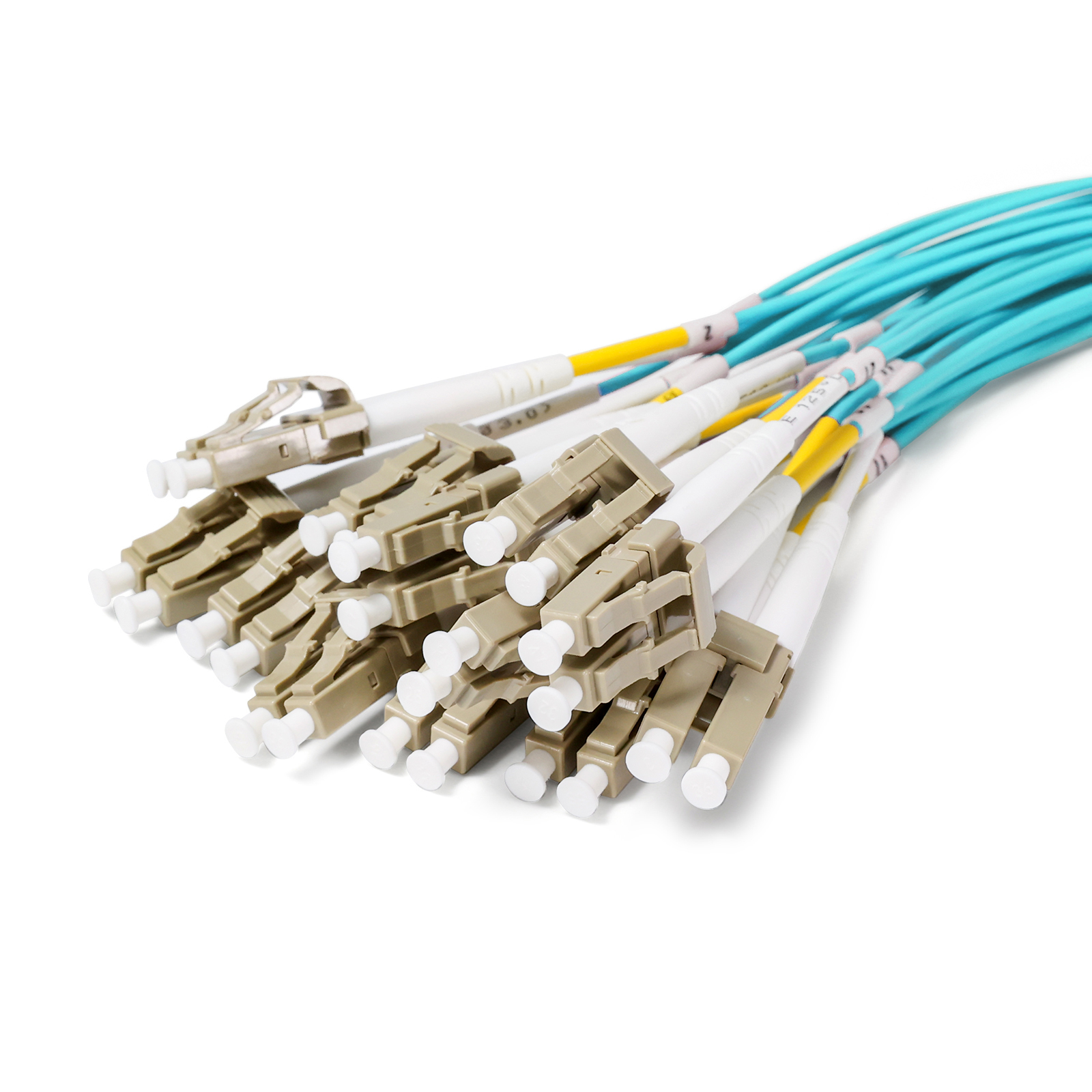 5分割のC 2m 7フィート MPO-24～12x LC デュプレックス 24芯 LSZH OM3