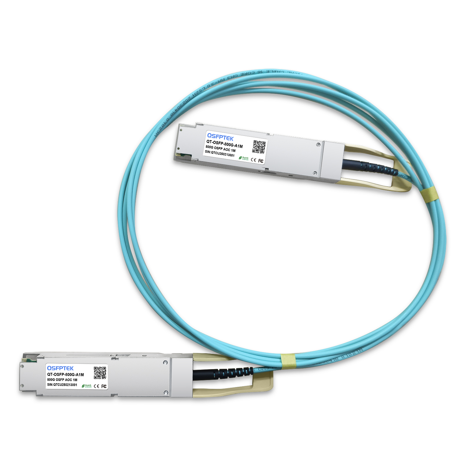 1m (3ft) Generic Compatible 800G OSFP to OSFP Active Optical Cable