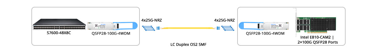 100G-CWDM-LR4 NIC Direct Connectivity