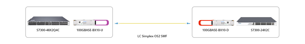 QSFP28-100G-BX10-U Connection 1 100G BIDI Connectivity
