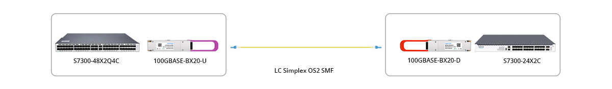 QSFP28-100G-BX20-UD Connection 1 100G BIDI Connectivity