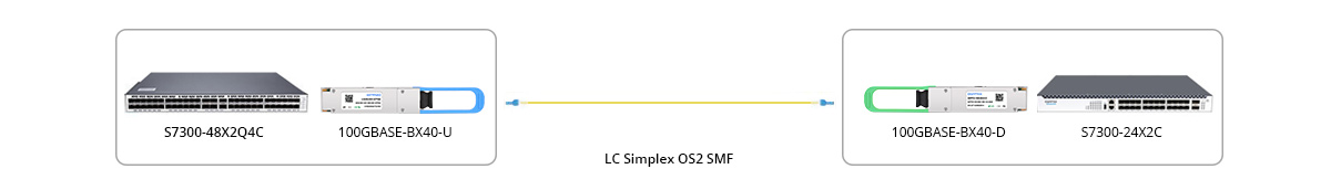 QSFP28-100G-BX40-UD Connection 1 100G BIDI Connectivity