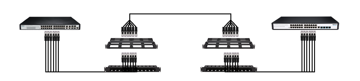 Scenario 1: Cat5e copper cables black