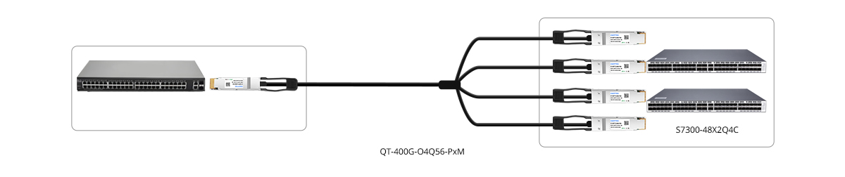 QT-400G-O4Q56-PxM 400G to 100G switch connectivity