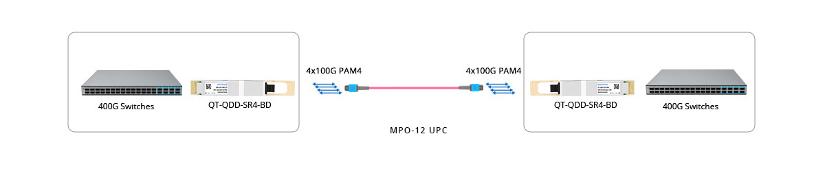 QT-QDD-400G-SR4.2 Direct Connectivity