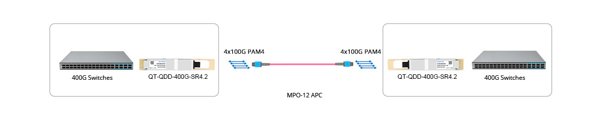 QT-QDD-400G-SR4.2 Direct Connectivity