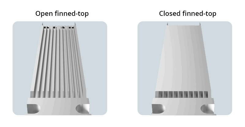 Open Finned-top Heatsink vs Closed Finned-top Heatsink