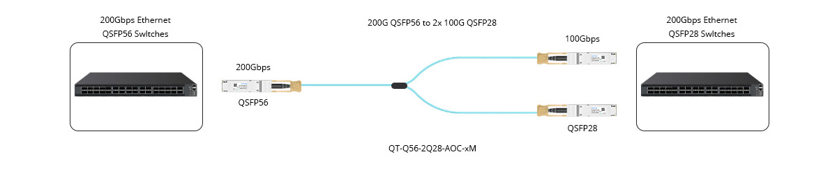 200G-to-Two 100G Links for Switch-to-Switch