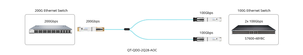 200G to 2x 100G Connectivity to Switch