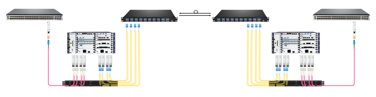 Use 40CH 1U C20-C59 DWDM Mux Demux for Multiple 40G DWDM Network up to 40KM 100075